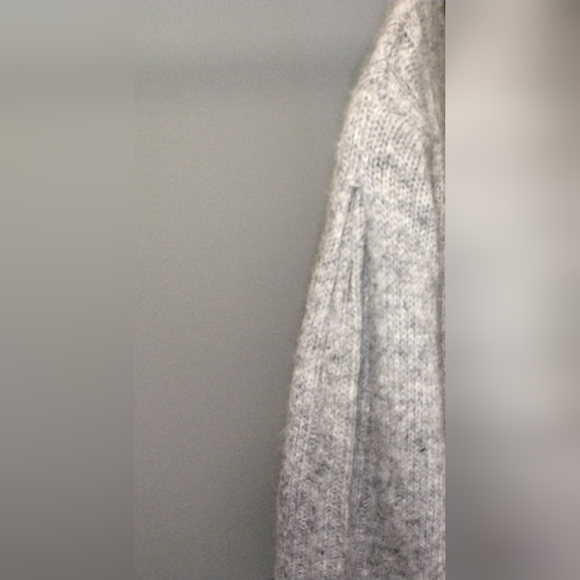 Ellen Tracy Vintage Sweater Gray Boat Neck Princess Sleeves Angora Blend - Picture 5 of 10